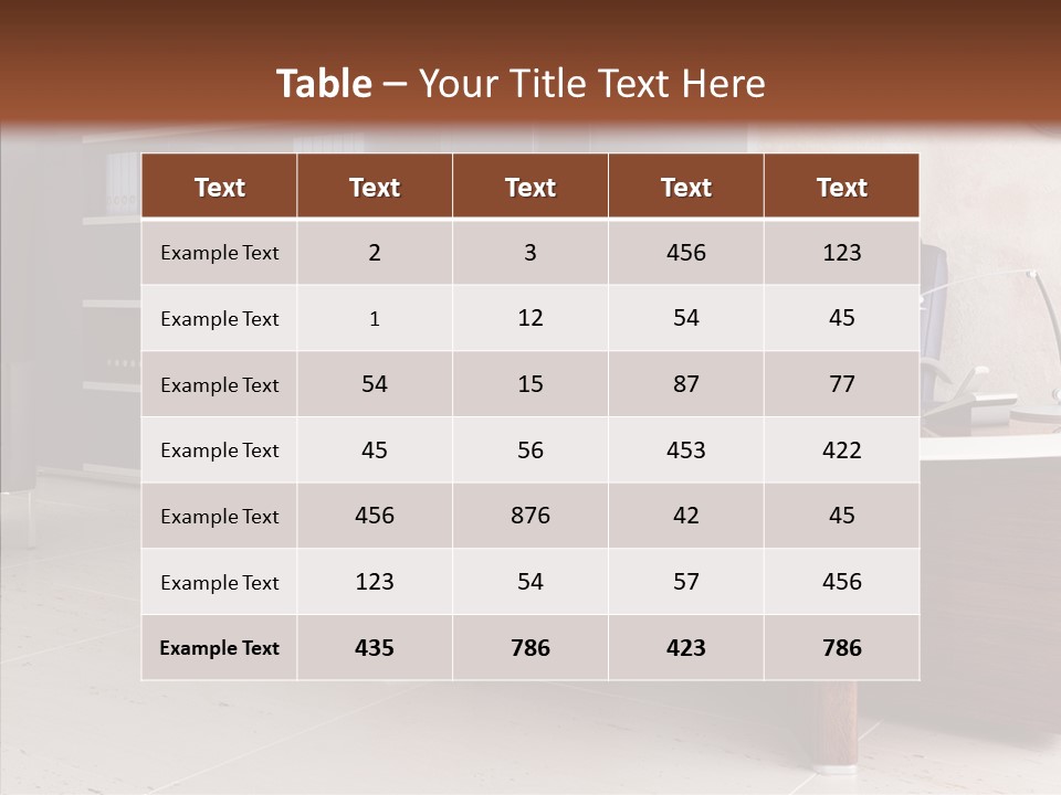 Room Three Dimensional Easy Chair PowerPoint Template