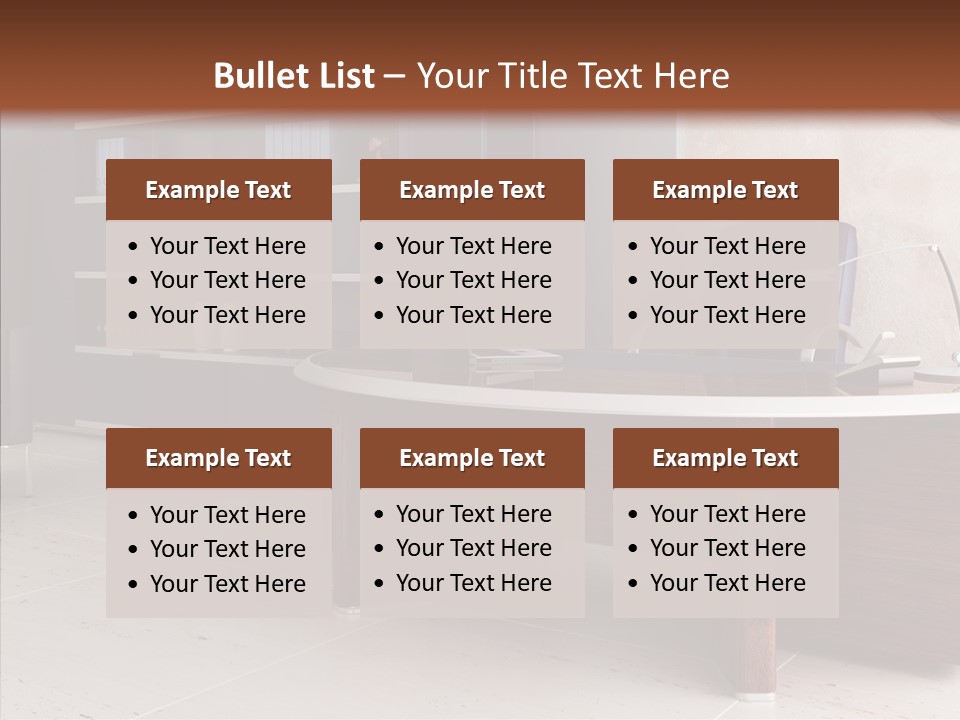 Room Three Dimensional Easy Chair PowerPoint Template