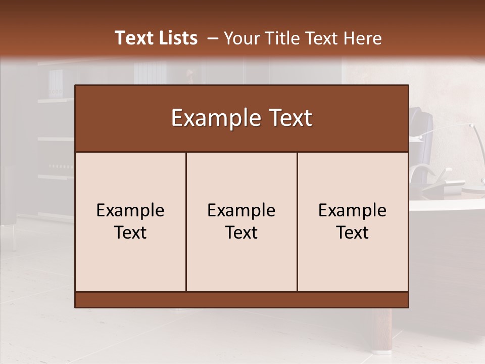 Room Three Dimensional Easy Chair PowerPoint Template