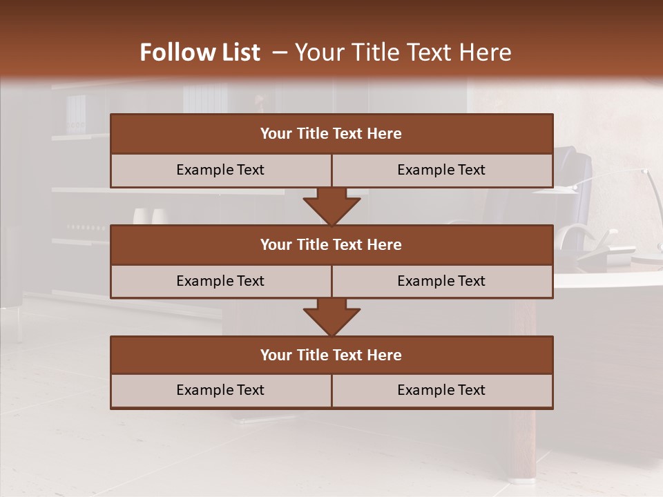 Room Three Dimensional Easy Chair PowerPoint Template
