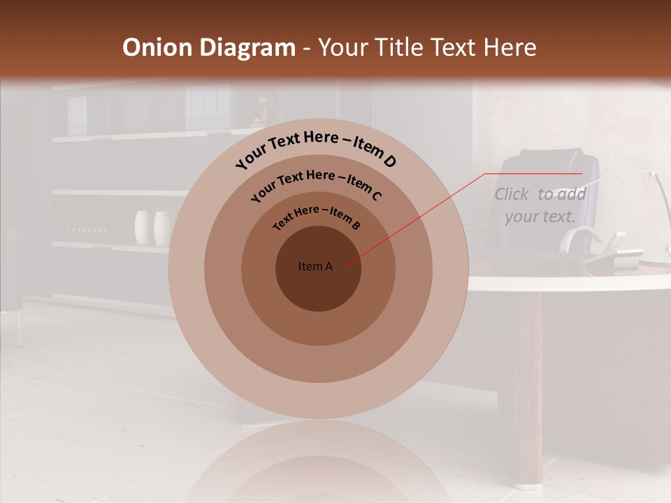 Room Three Dimensional Easy Chair PowerPoint Template