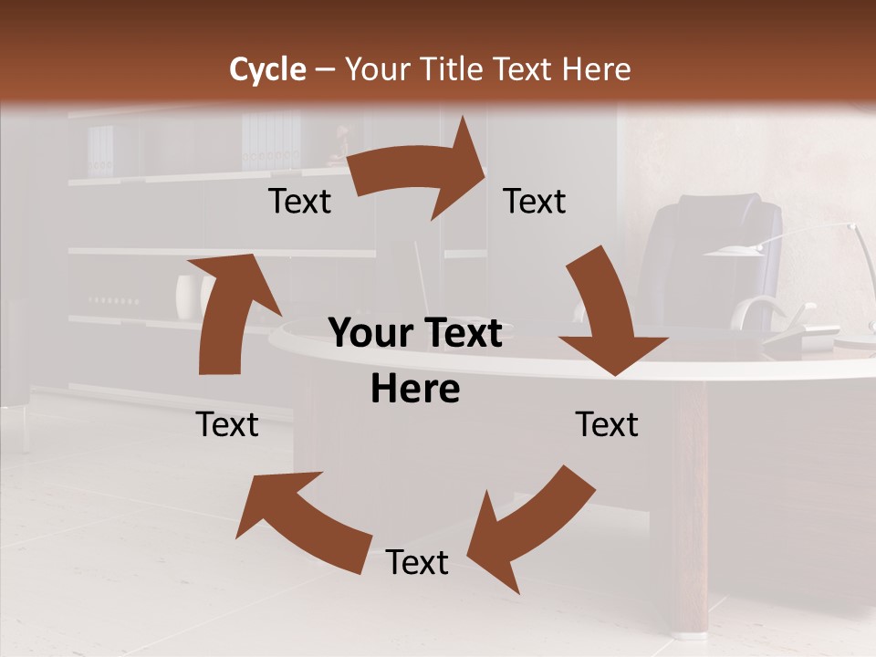 Room Three Dimensional Easy Chair PowerPoint Template