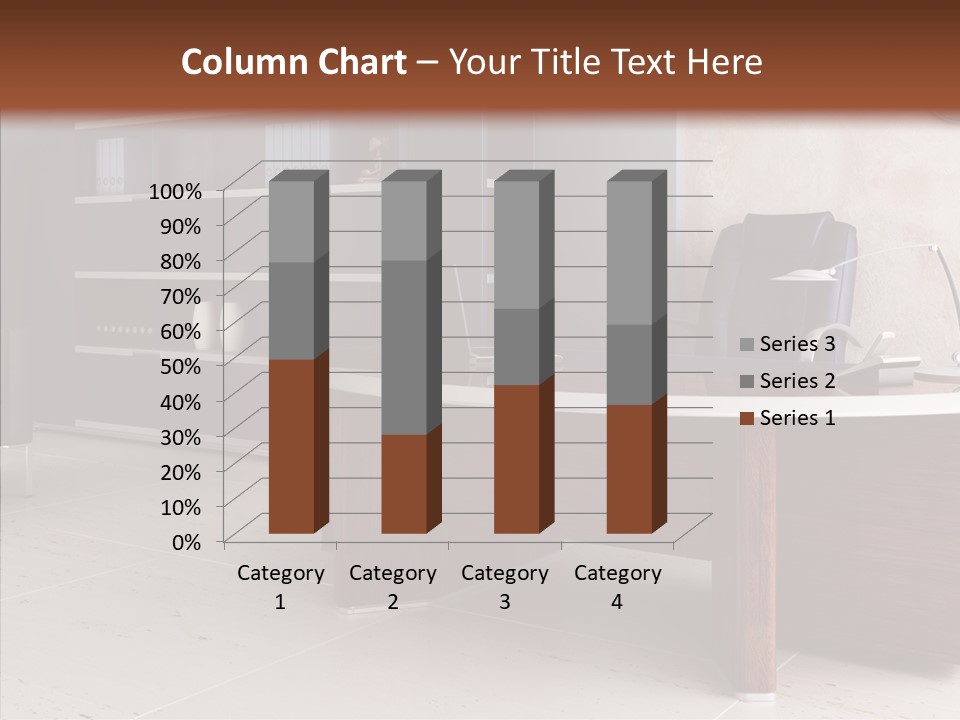 Room Three Dimensional Easy Chair PowerPoint Template