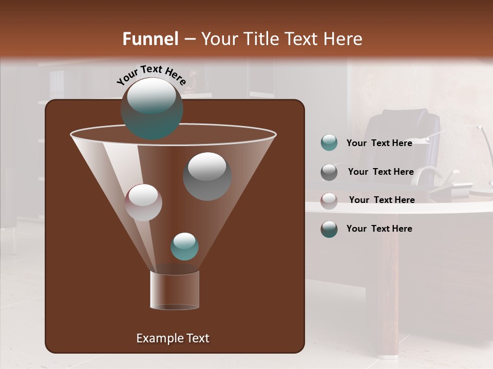Room Three Dimensional Easy Chair PowerPoint Template