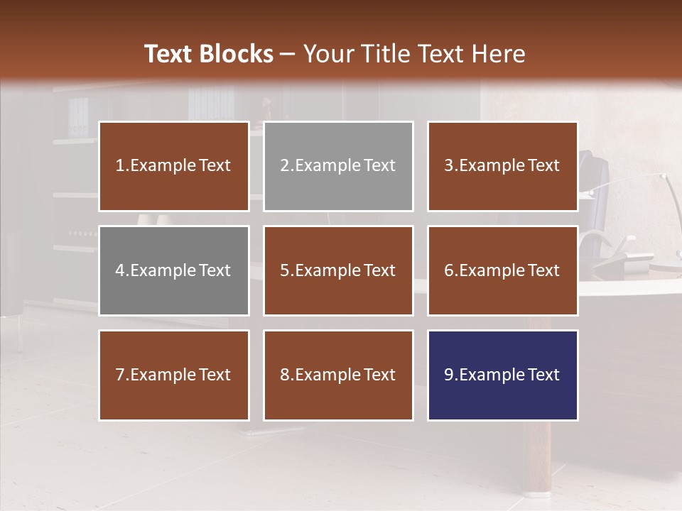 Room Three Dimensional Easy Chair PowerPoint Template