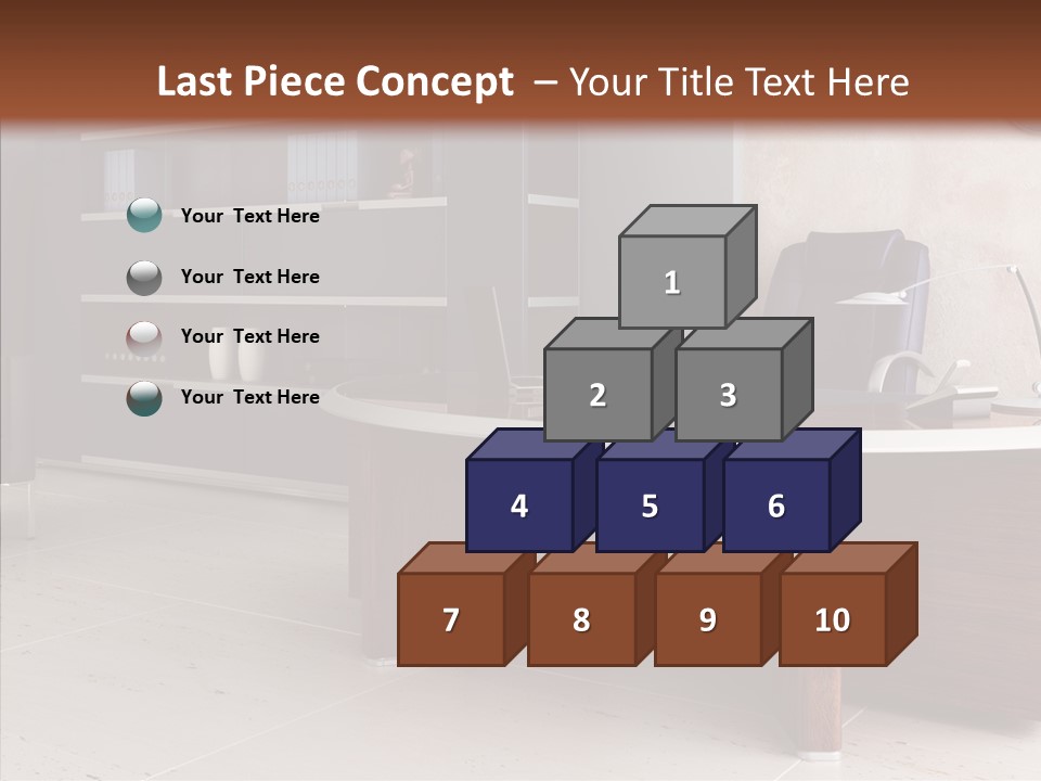 Room Three Dimensional Easy Chair PowerPoint Template