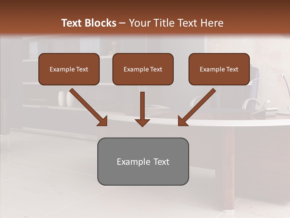 Room Three Dimensional Easy Chair PowerPoint Template