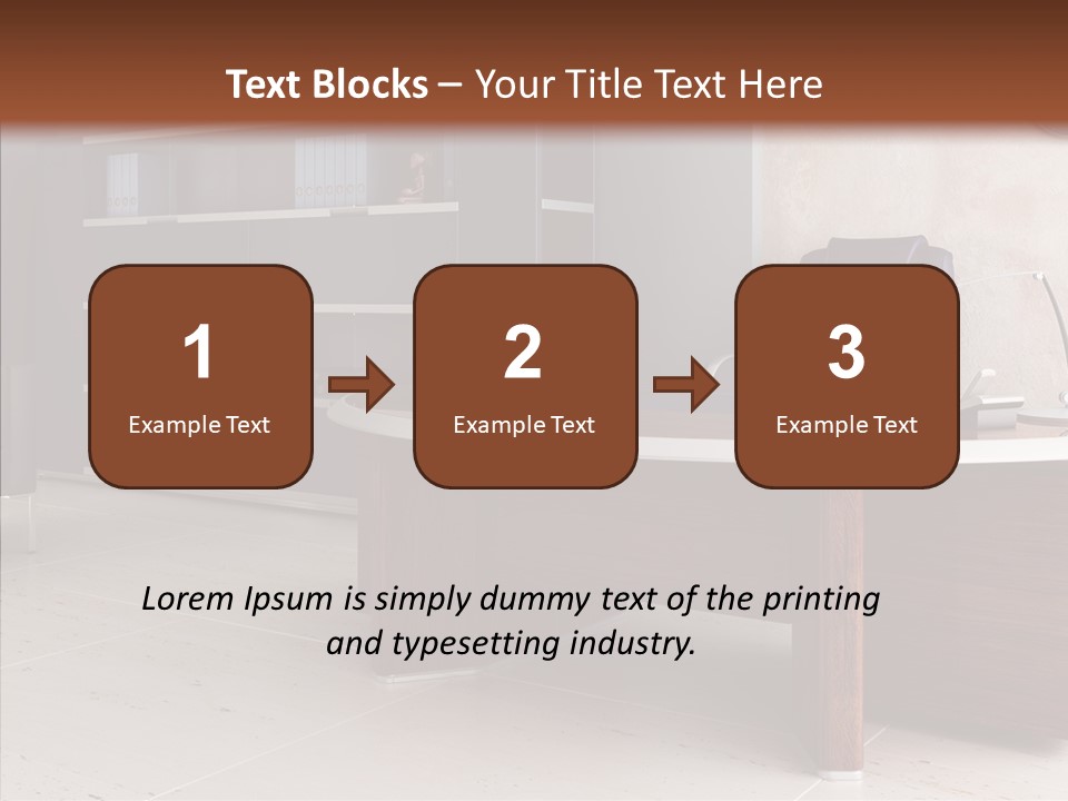 Room Three Dimensional Easy Chair PowerPoint Template