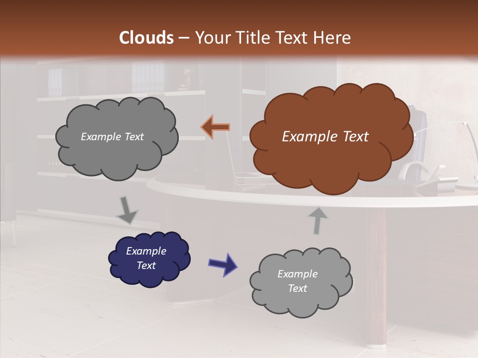 Room Three Dimensional Easy Chair PowerPoint Template
