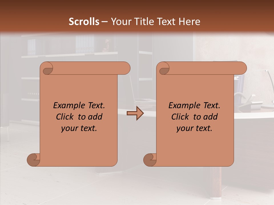 Room Three Dimensional Easy Chair PowerPoint Template