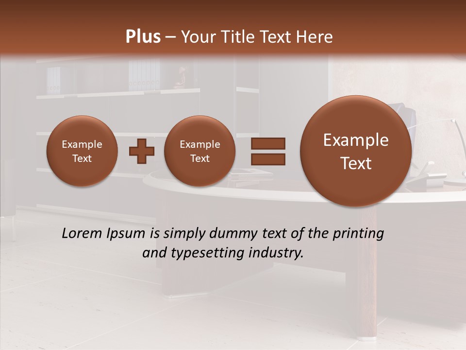 Room Three Dimensional Easy Chair PowerPoint Template
