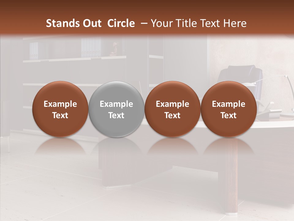 Room Three Dimensional Easy Chair PowerPoint Template
