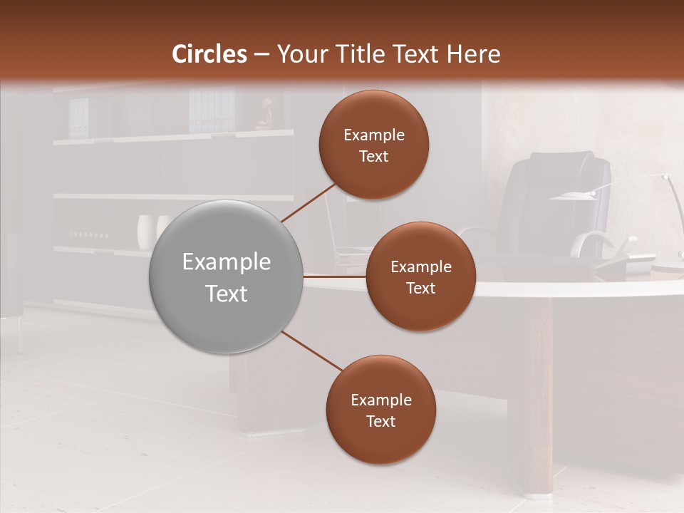 Room Three Dimensional Easy Chair PowerPoint Template
