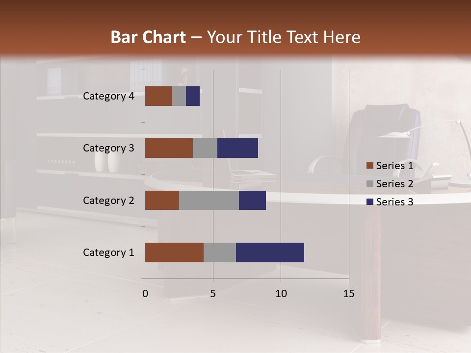 Room Three Dimensional Easy Chair PowerPoint Template