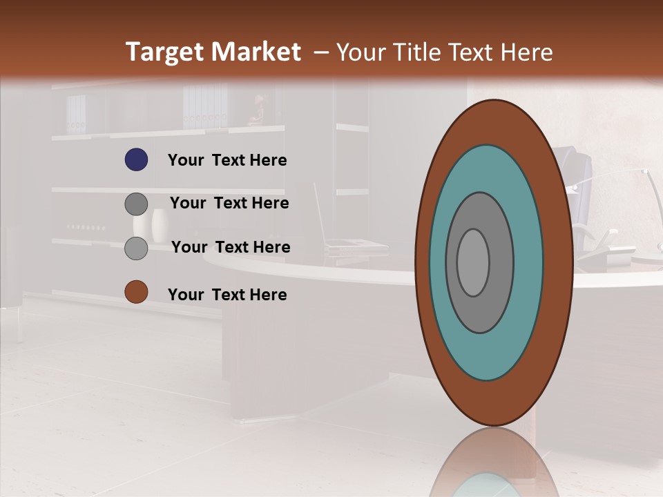 Room Three Dimensional Easy Chair PowerPoint Template