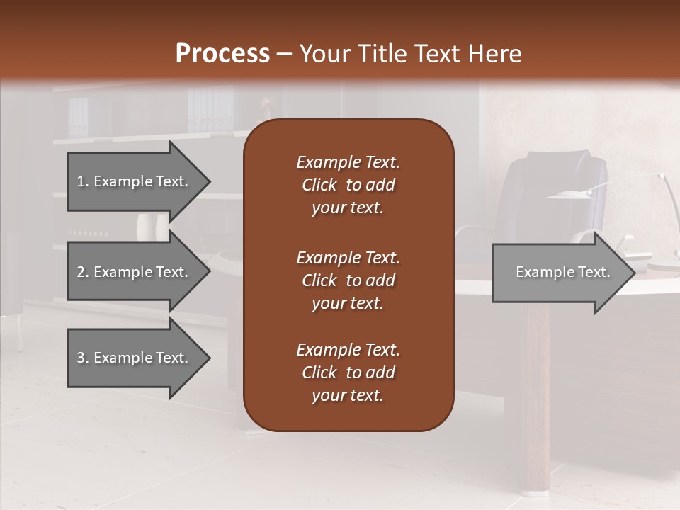 Room Three Dimensional Easy Chair PowerPoint Template