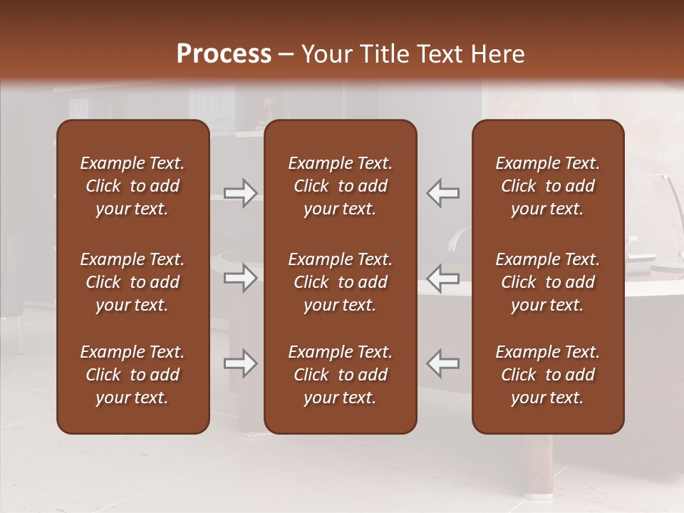 Room Three Dimensional Easy Chair PowerPoint Template