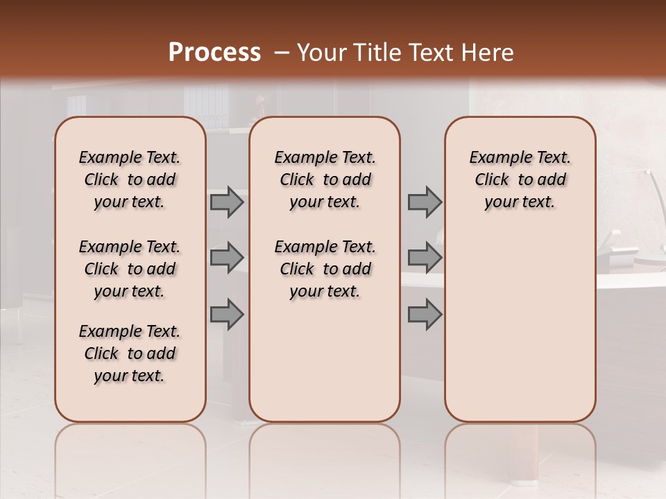 Room Three Dimensional Easy Chair PowerPoint Template