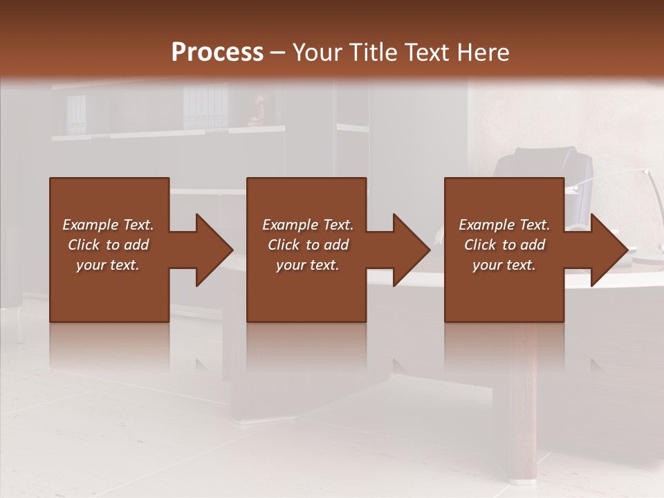 Room Three Dimensional Easy Chair PowerPoint Template