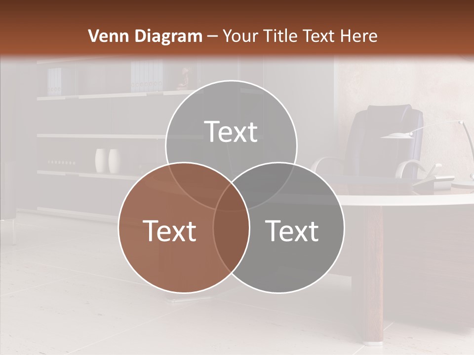 Room Three Dimensional Easy Chair PowerPoint Template