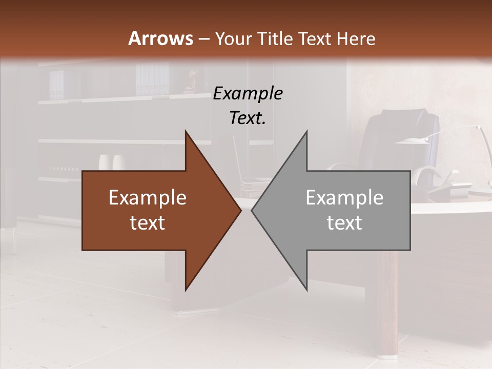 Room Three Dimensional Easy Chair PowerPoint Template