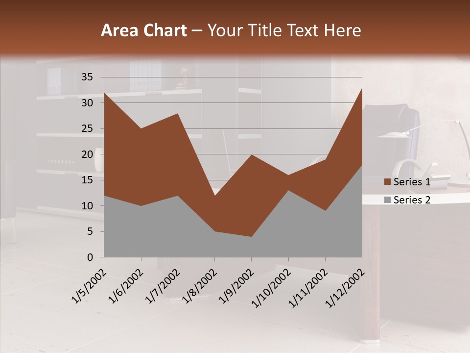 Room Three Dimensional Easy Chair PowerPoint Template