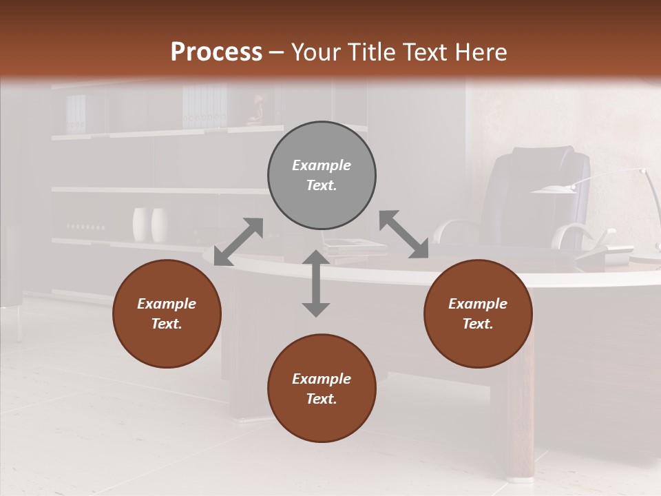 Room Three Dimensional Easy Chair PowerPoint Template