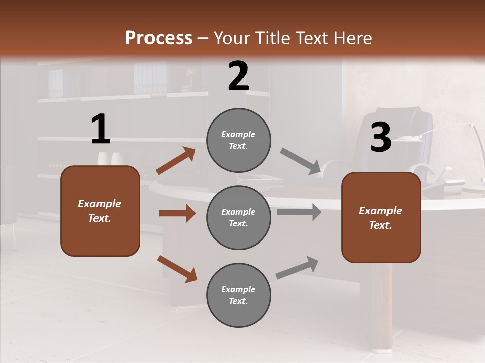 Room Three Dimensional Easy Chair PowerPoint Template