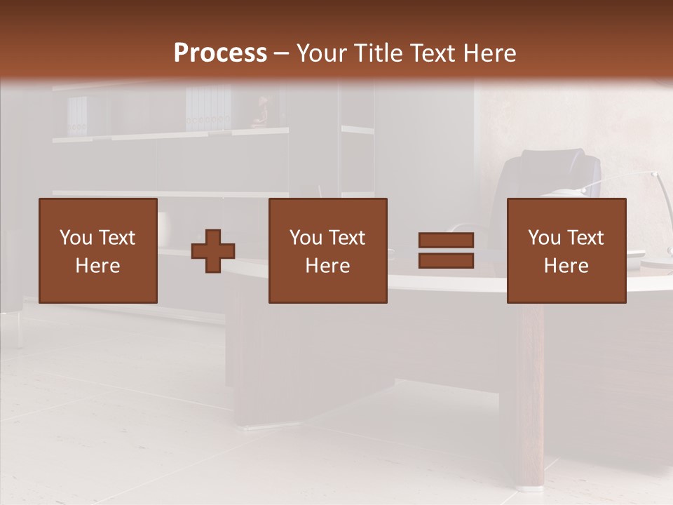 Room Three Dimensional Easy Chair PowerPoint Template