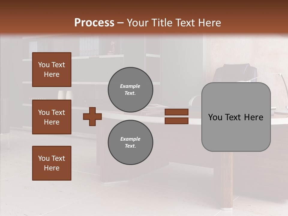 Room Three Dimensional Easy Chair PowerPoint Template