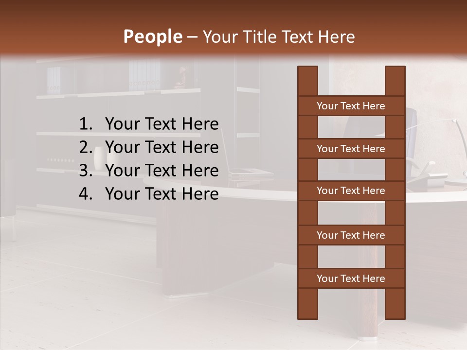 Room Three Dimensional Easy Chair PowerPoint Template