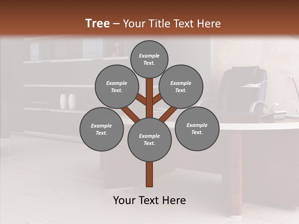 Room Three Dimensional Easy Chair PowerPoint Template