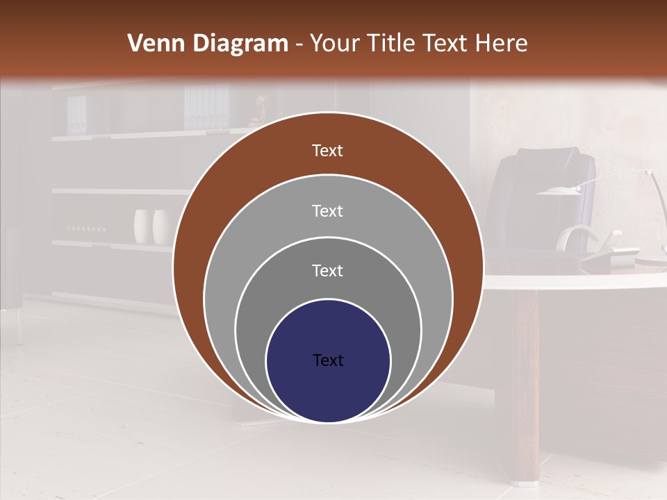 Room Three Dimensional Easy Chair PowerPoint Template