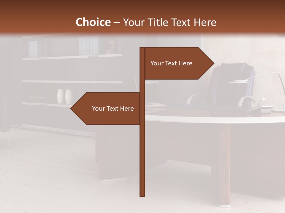 Room Three Dimensional Easy Chair PowerPoint Template