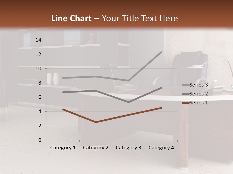 Room Three Dimensional Easy Chair PowerPoint Template