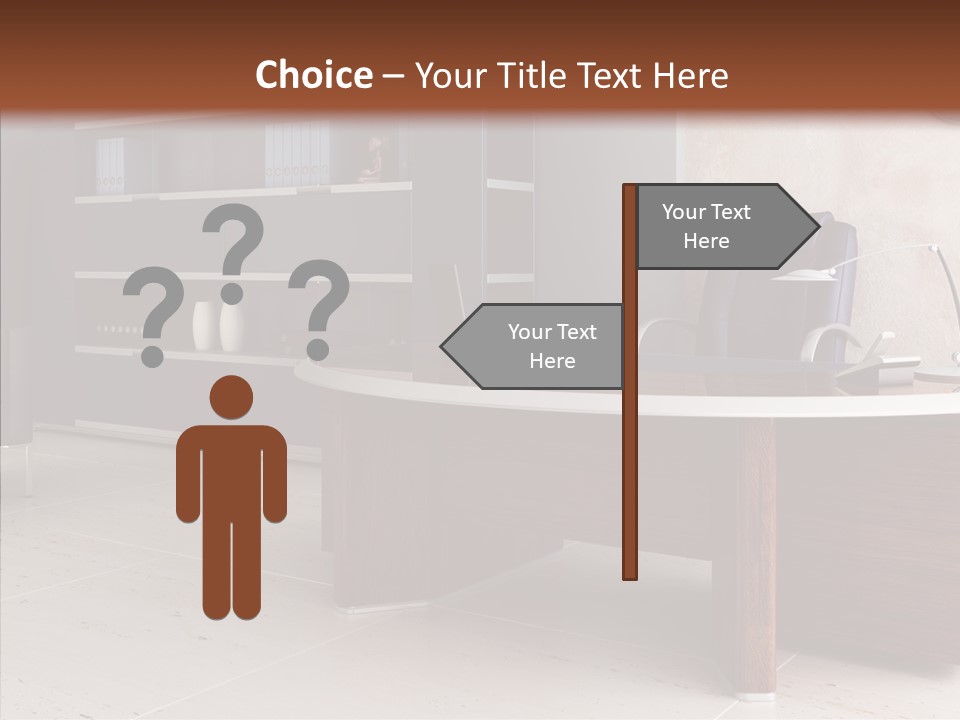 Room Three Dimensional Easy Chair PowerPoint Template