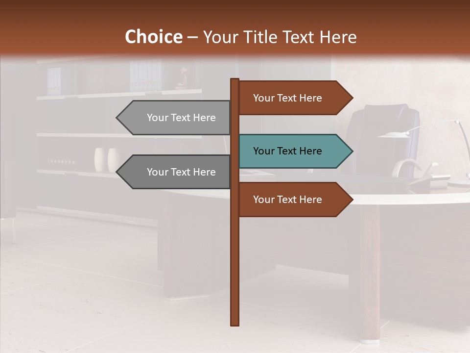 Room Three Dimensional Easy Chair PowerPoint Template