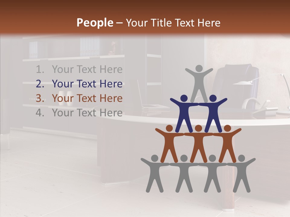 Room Three Dimensional Easy Chair PowerPoint Template