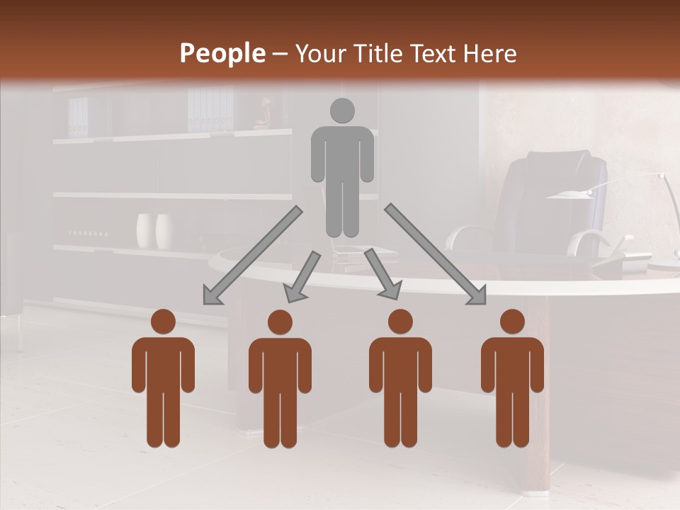 Room Three Dimensional Easy Chair PowerPoint Template