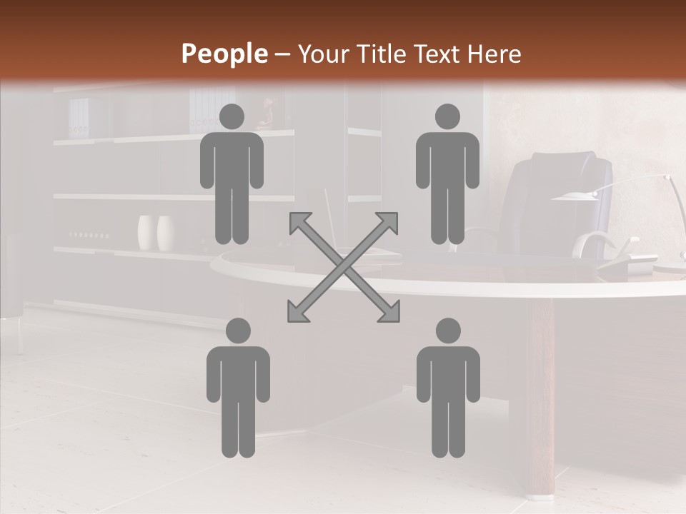 Room Three Dimensional Easy Chair PowerPoint Template