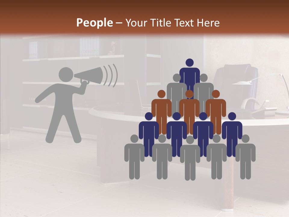 Room Three Dimensional Easy Chair PowerPoint Template