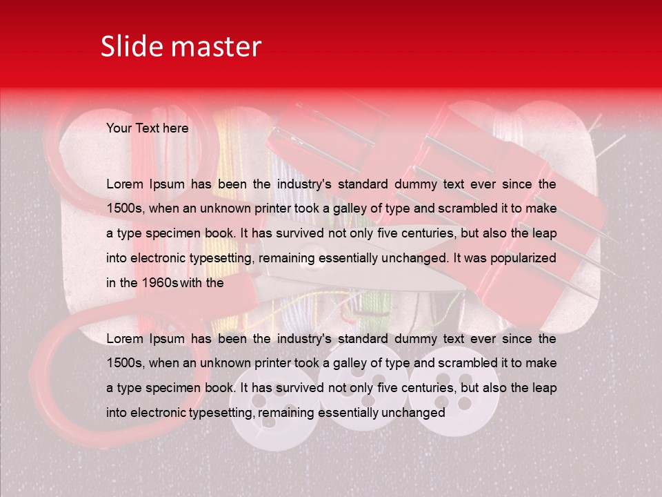 Needle Object Button PowerPoint Template