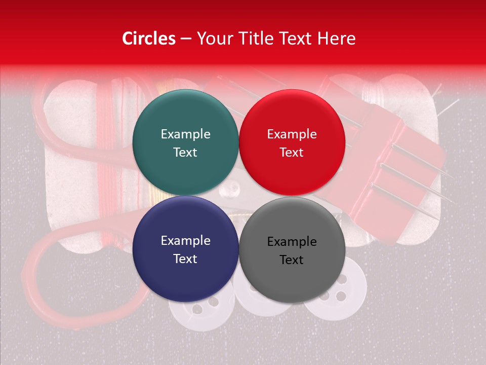 Needle Object Button PowerPoint Template