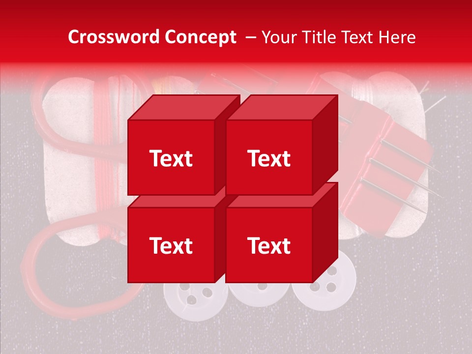Needle Object Button PowerPoint Template