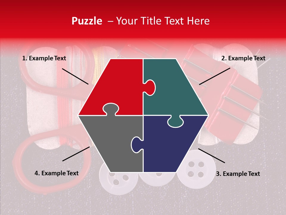 Needle Object Button PowerPoint Template