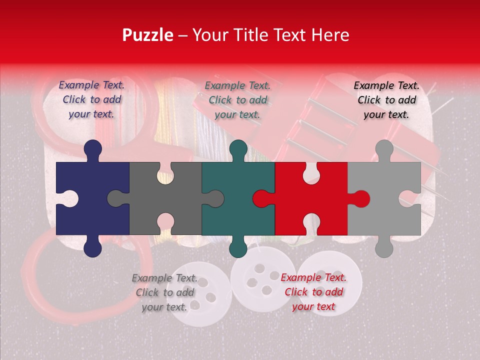 Needle Object Button PowerPoint Template