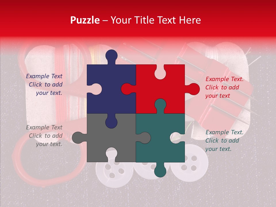 Needle Object Button PowerPoint Template