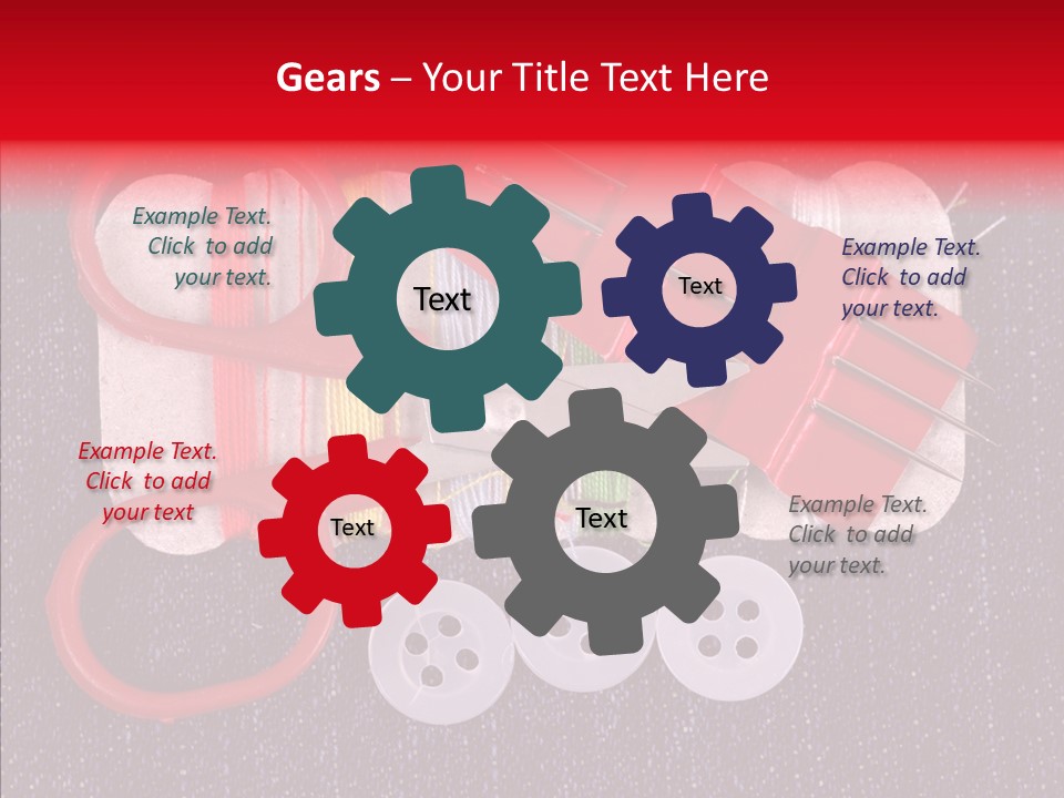 Needle Object Button PowerPoint Template
