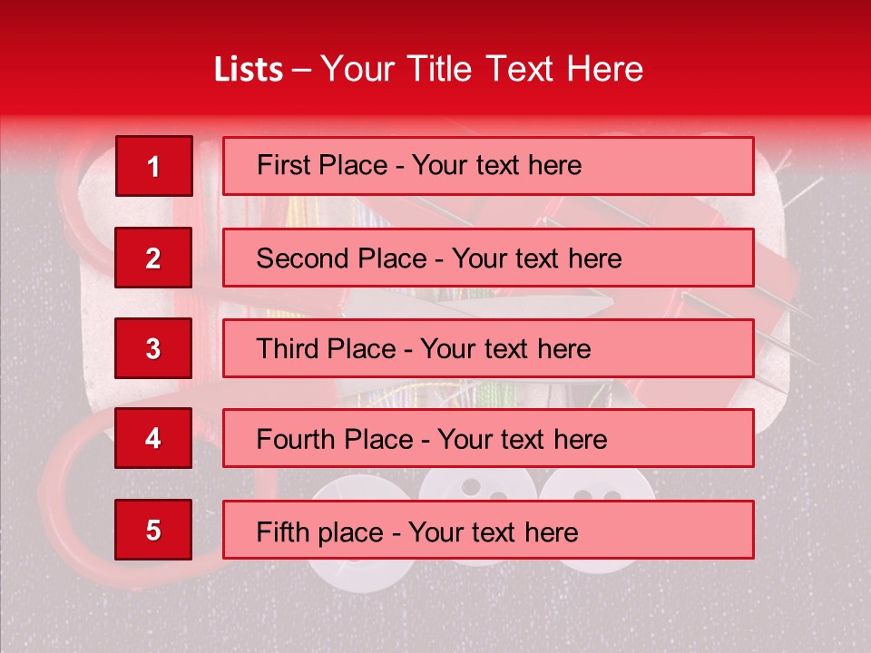 Needle Object Button PowerPoint Template
