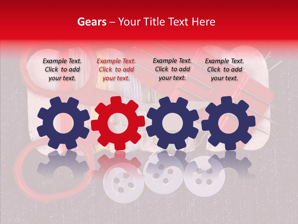 Needle Object Button PowerPoint Template